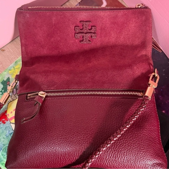 Tory Burch Burgundy/Red Suede Clutch - Picture 4 of 4